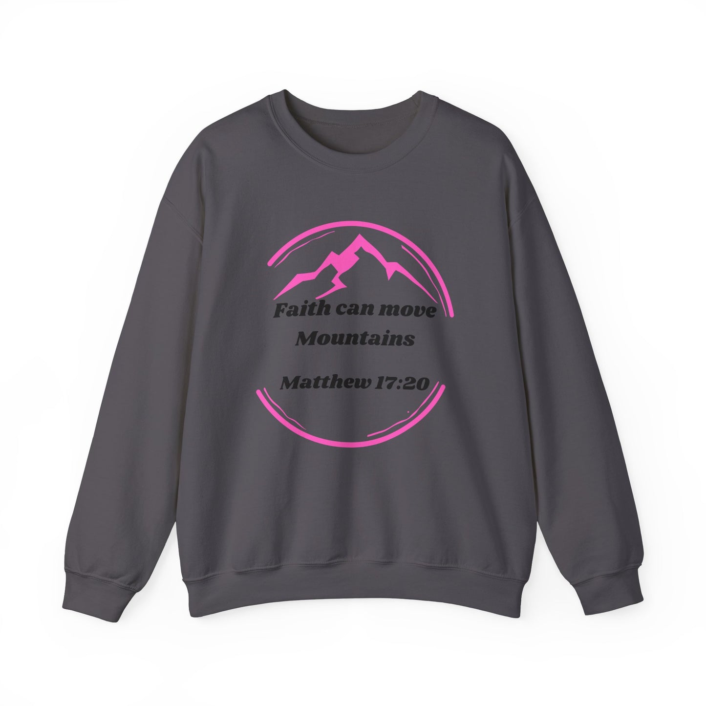 Faith Can Move Mountains Heavy Blend™ Crewneck Sweatshirt